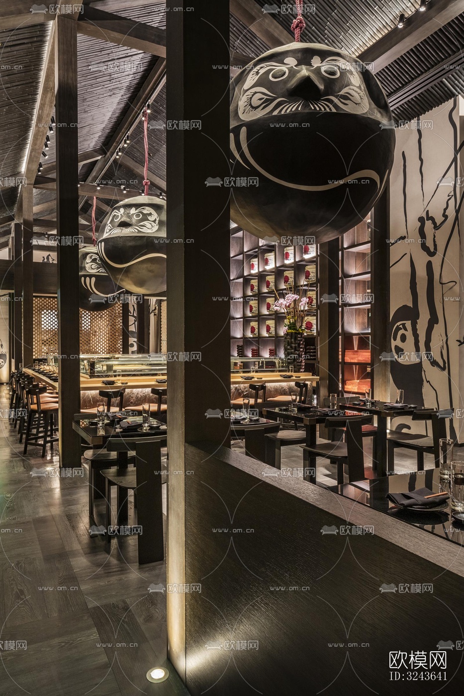 日式西餐厅效果图下载（渲染图16）