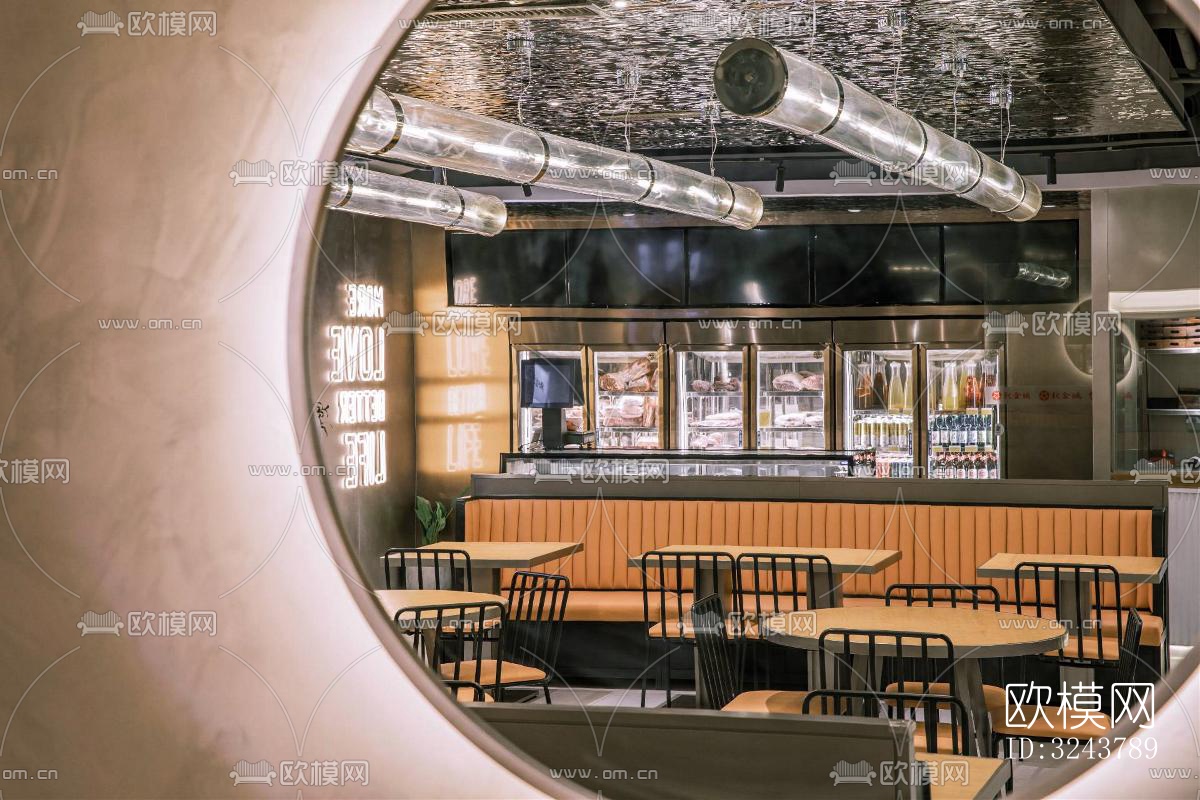 现代西餐厅效果图下载（渲染图2）