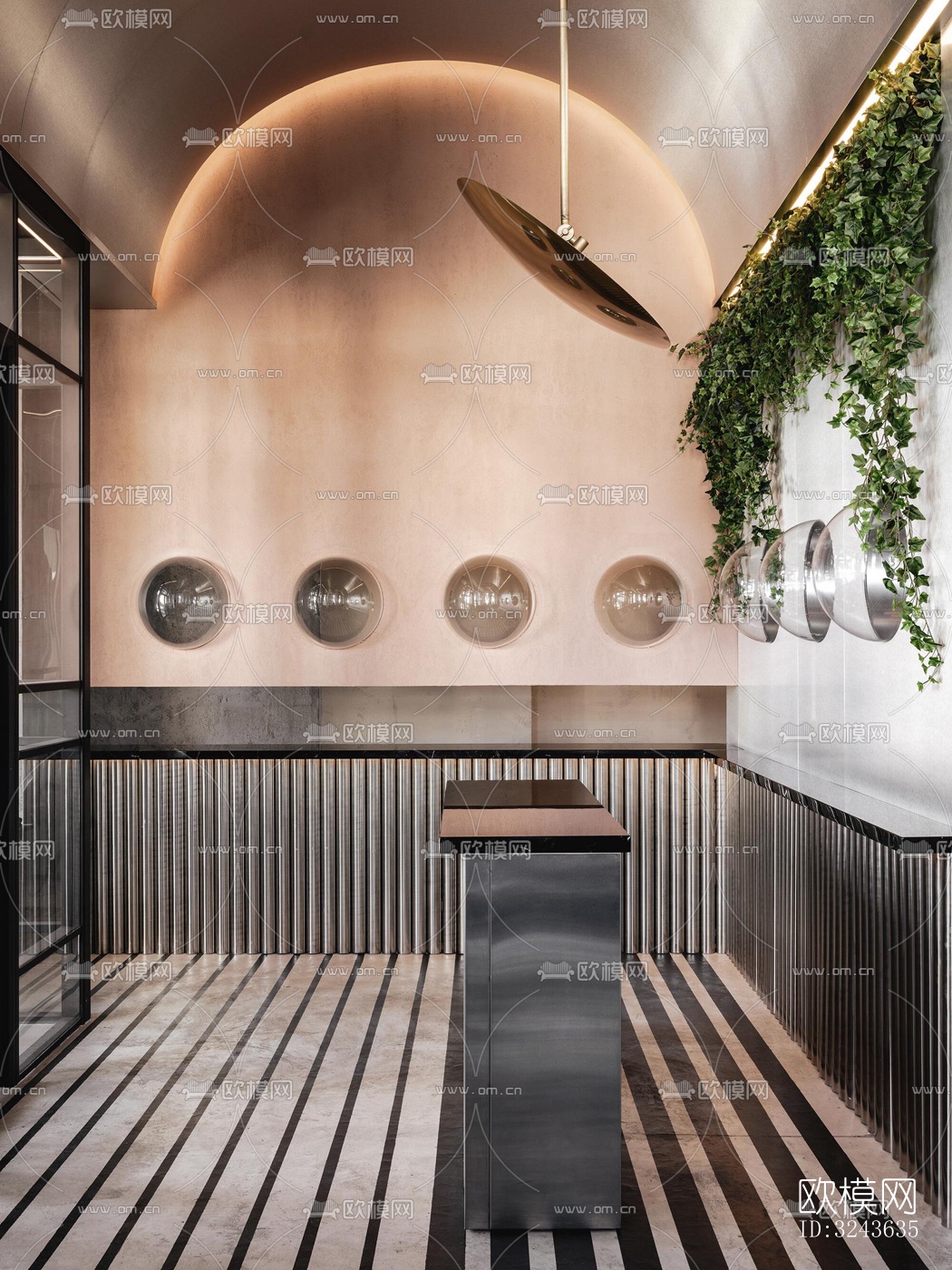 工业风西餐厅效果图下载（渲染图15）