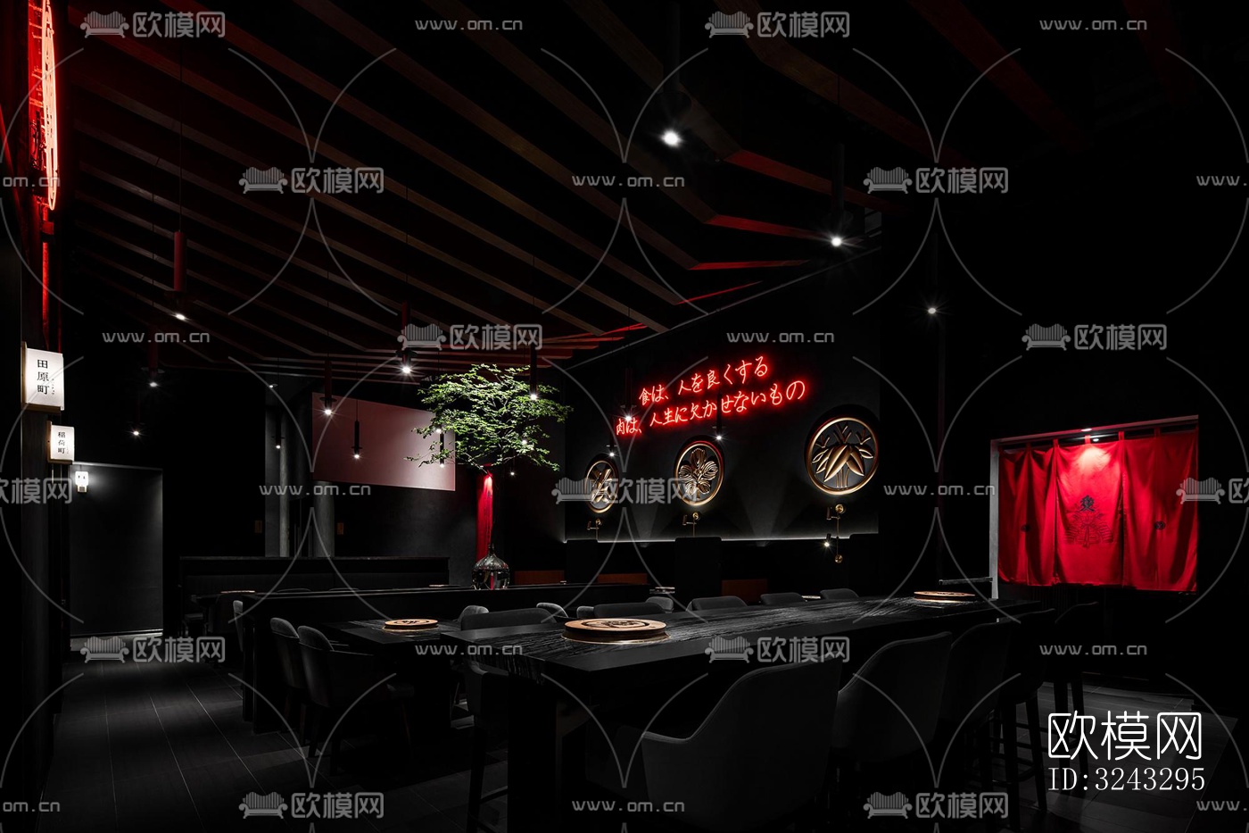 现代日韩料理效果图下载（渲染图14）