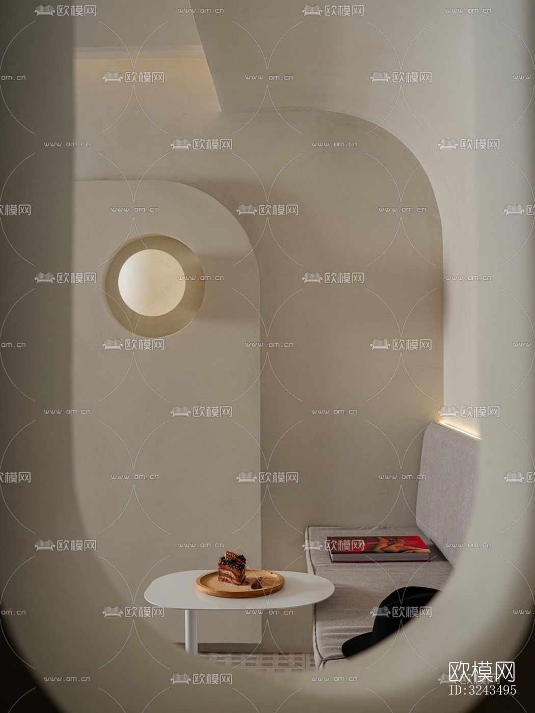 奶油风蛋糕甜品效果图下载（渲染图9）