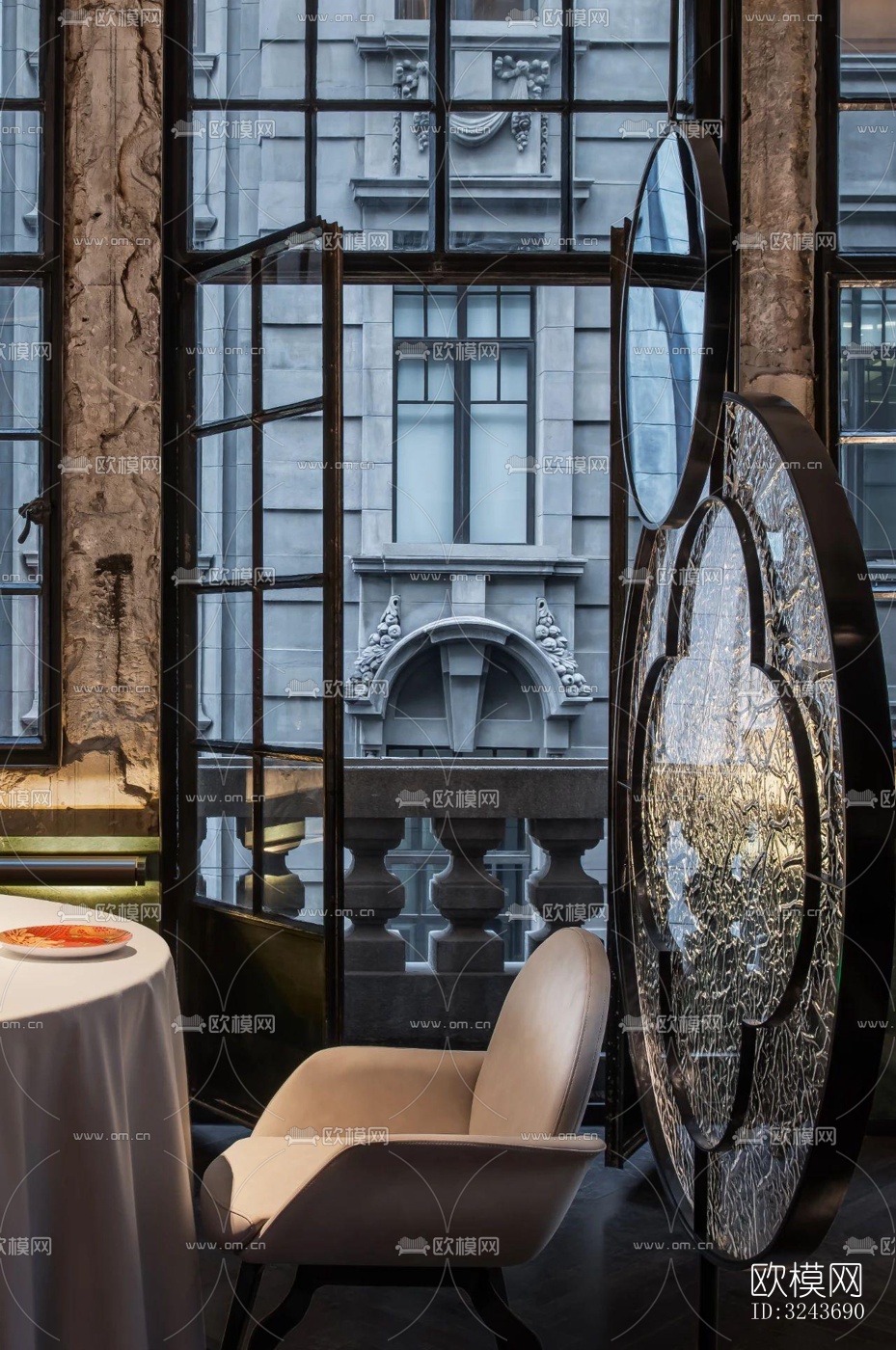 现代西餐厅效果图下载（渲染图8）