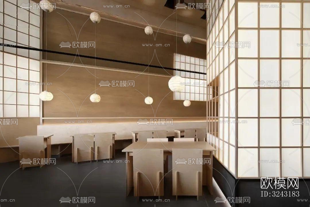 日式日韩料理效果图下载（渲染图3）