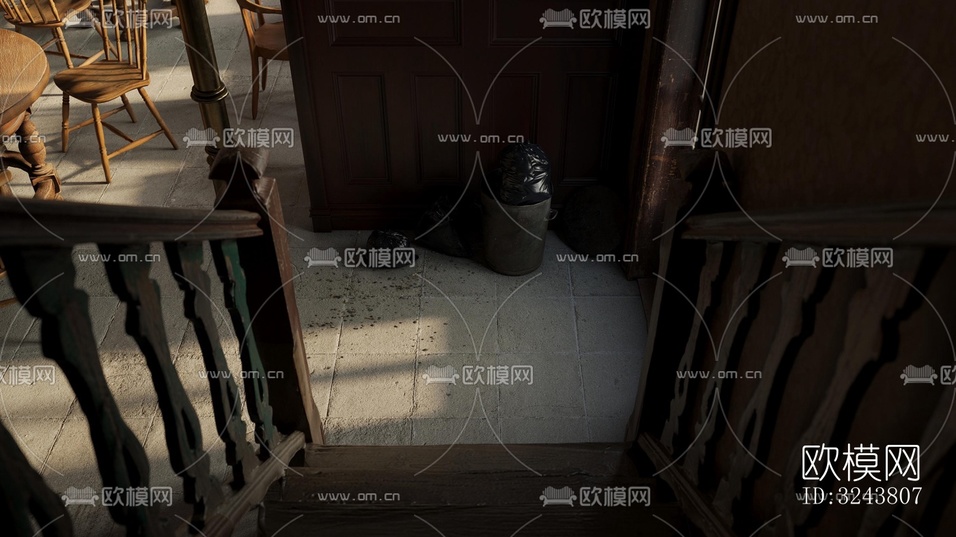 美式西餐廳效果圖下載(渲染圖8)