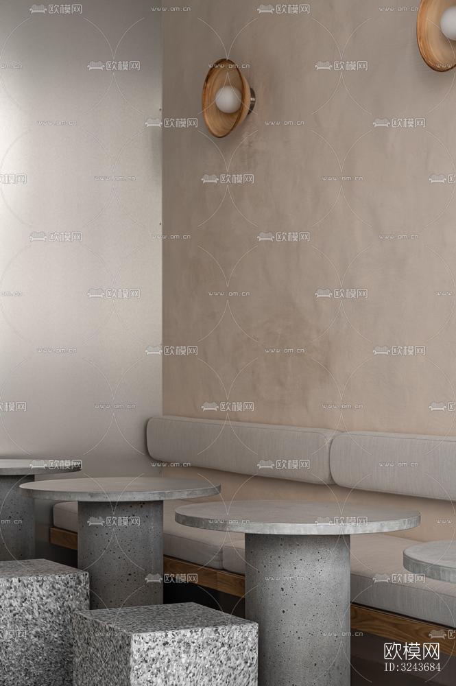 现代西餐厅效果图下载（渲染图9）