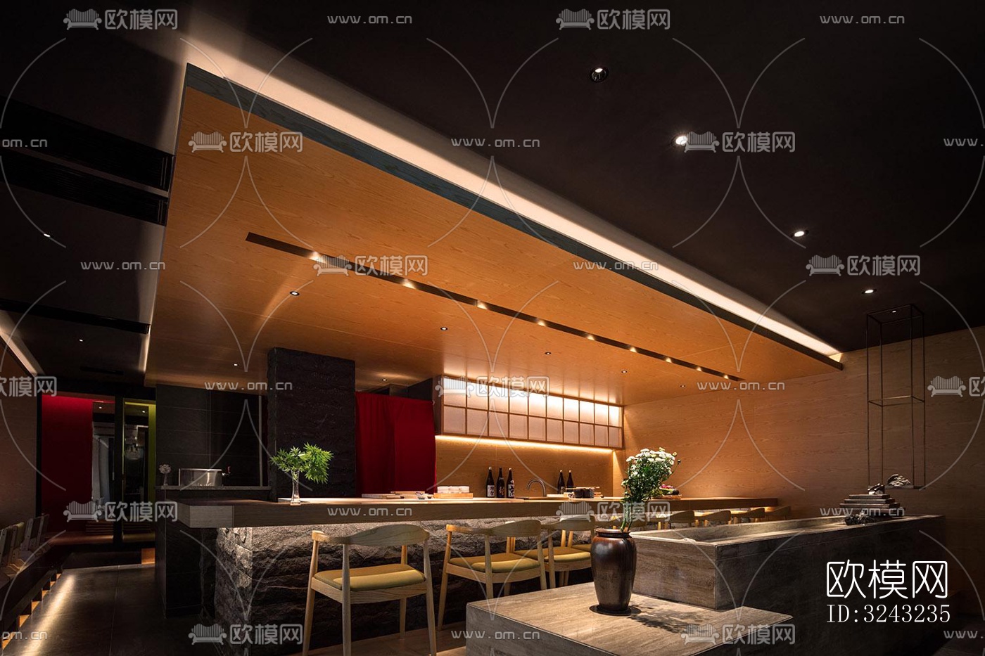 日式日韩料理效果图下载（渲染图1）