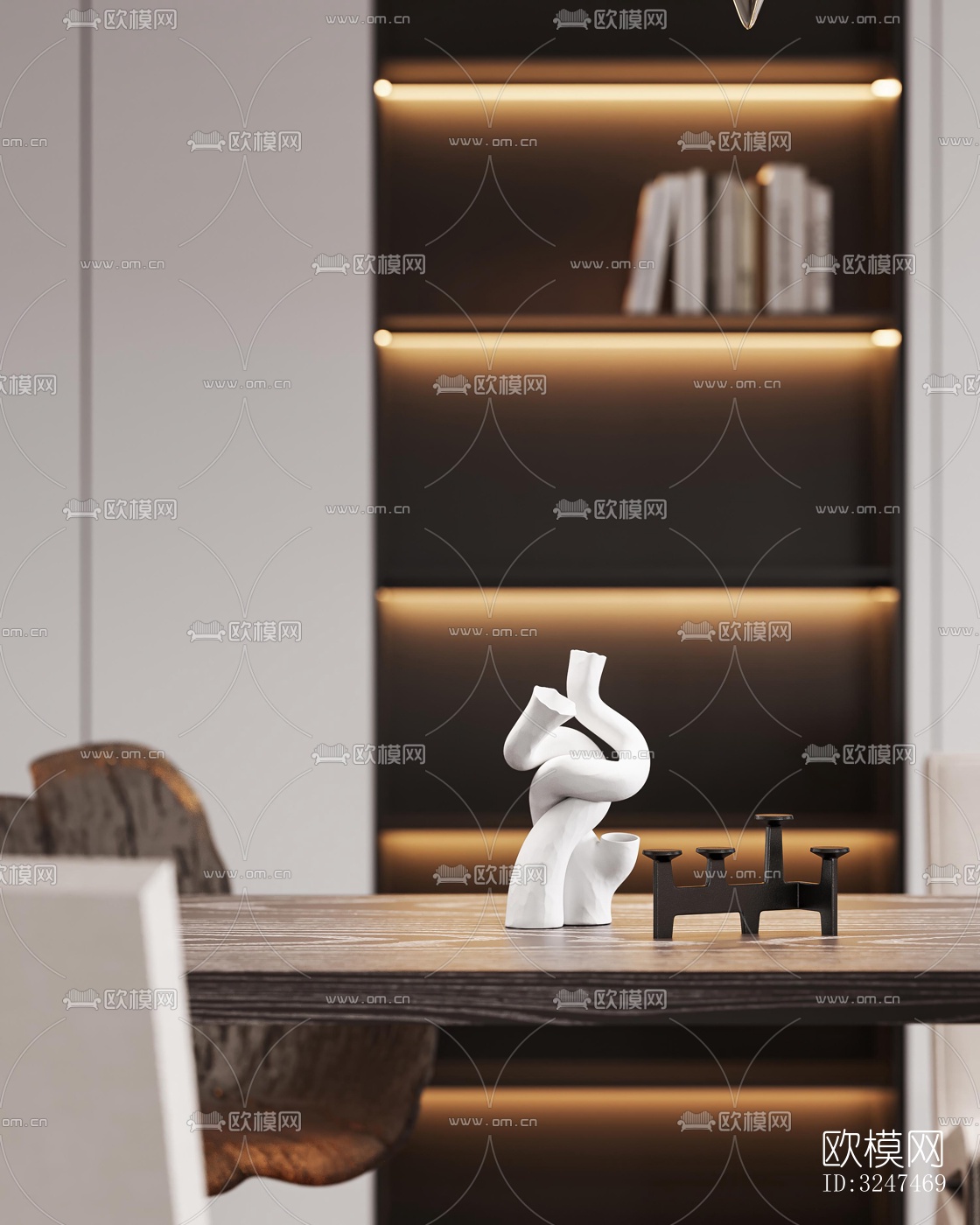 现代客餐厅效果图下载（渲染图13）