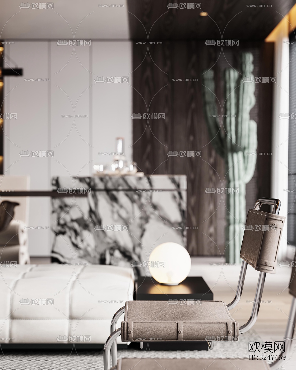 现代客餐厅效果图下载（渲染图8）