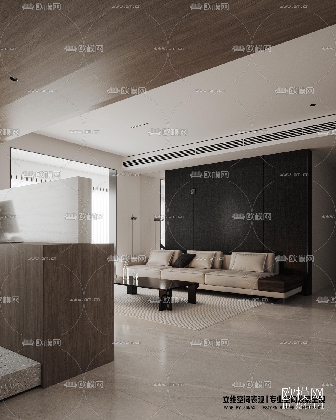 现代客餐厅效果图下载（渲染图2）