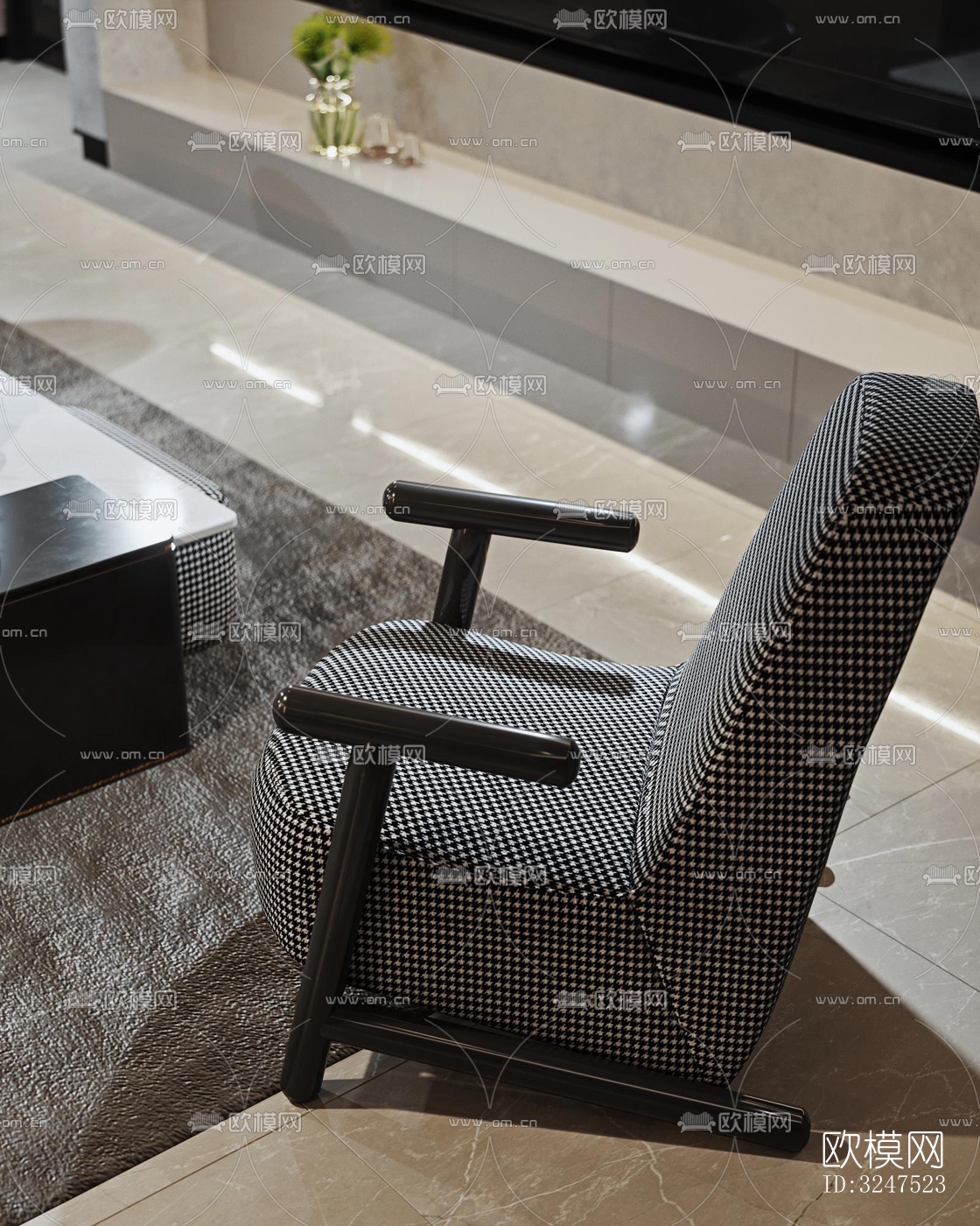 现代客餐厅效果图下载（渲染图2）