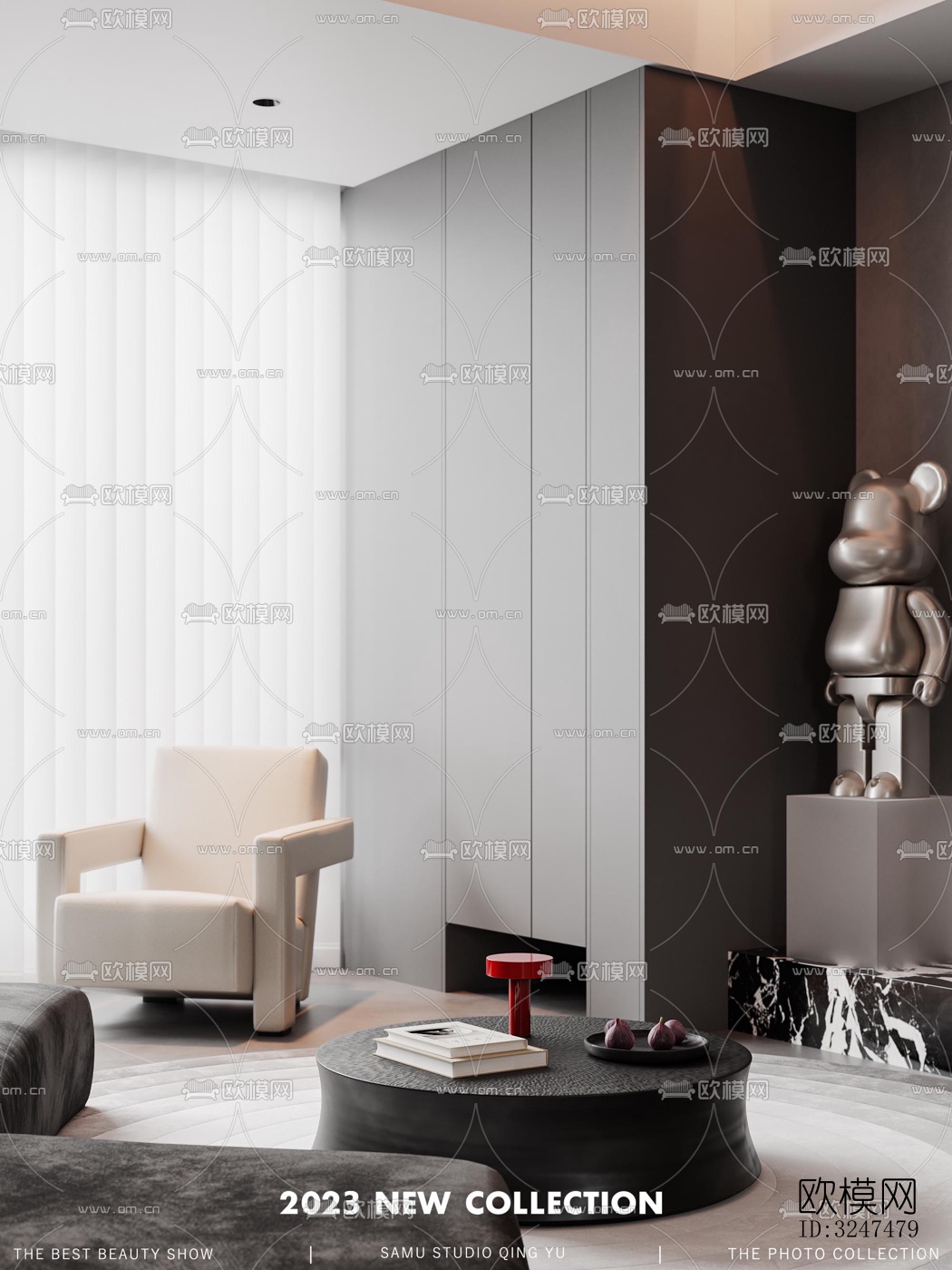 现代客餐厅效果图下载（渲染图11）