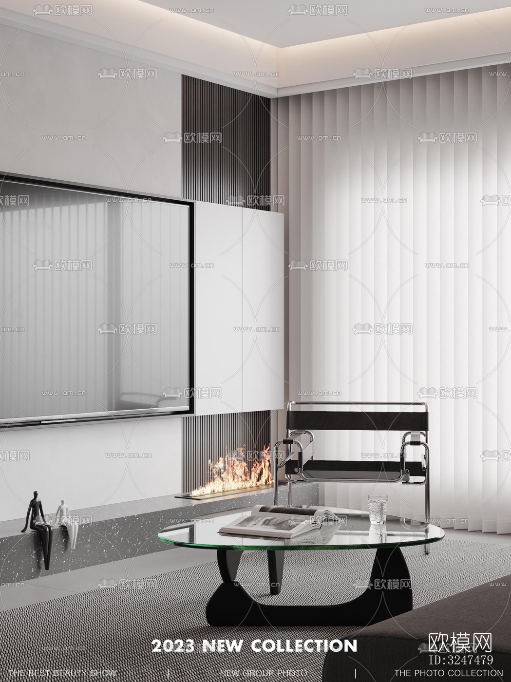 现代客餐厅效果图下载（渲染图7）