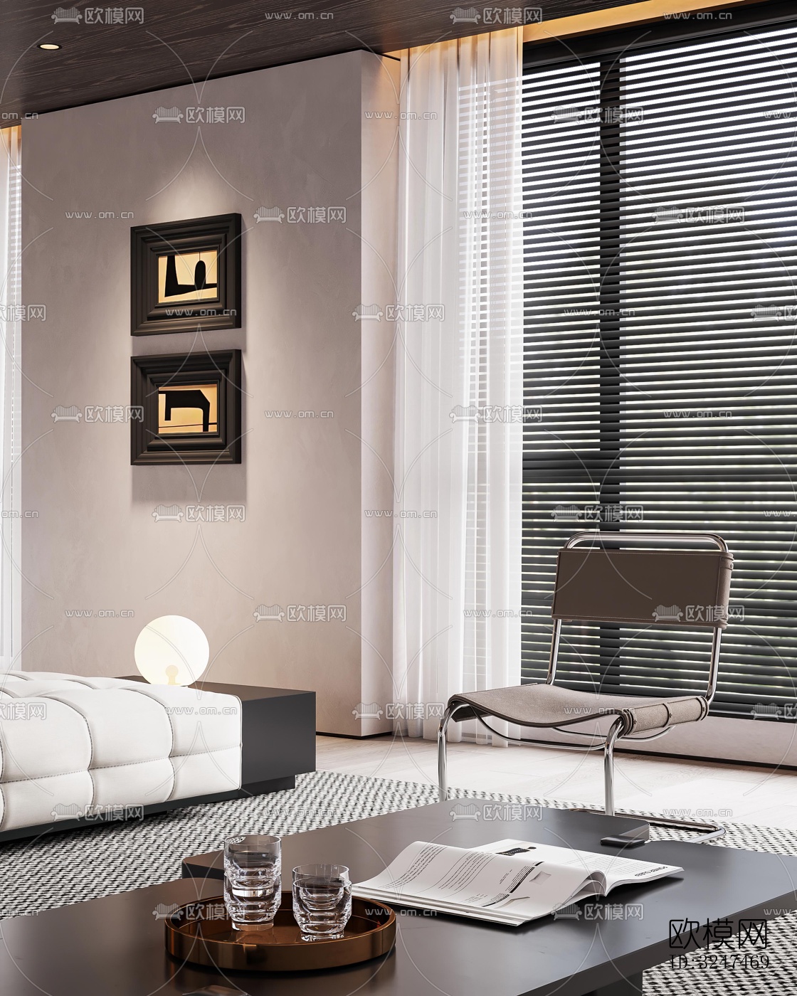 现代客餐厅效果图下载（渲染图11）