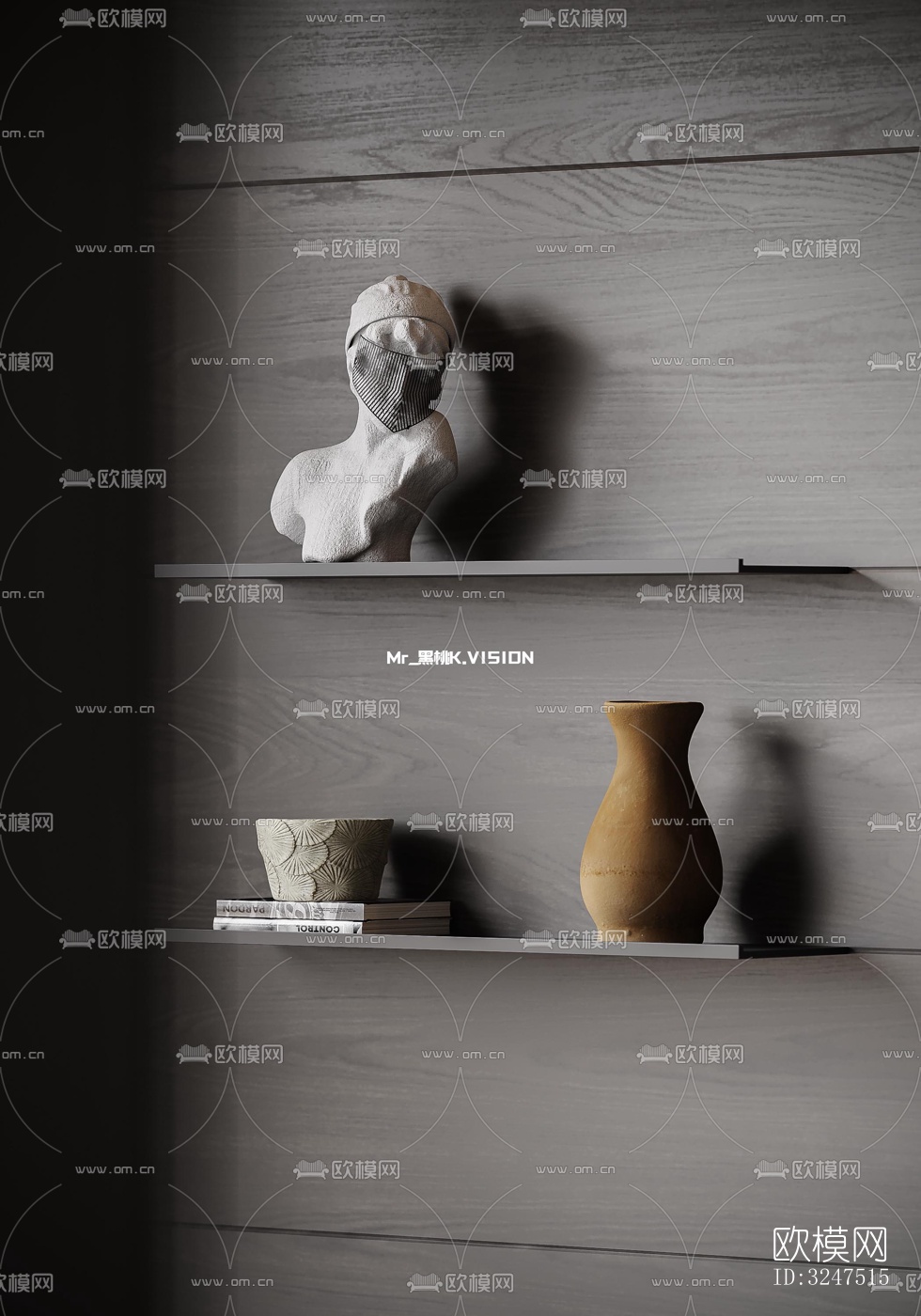 现代客餐厅效果图下载（渲染图7）