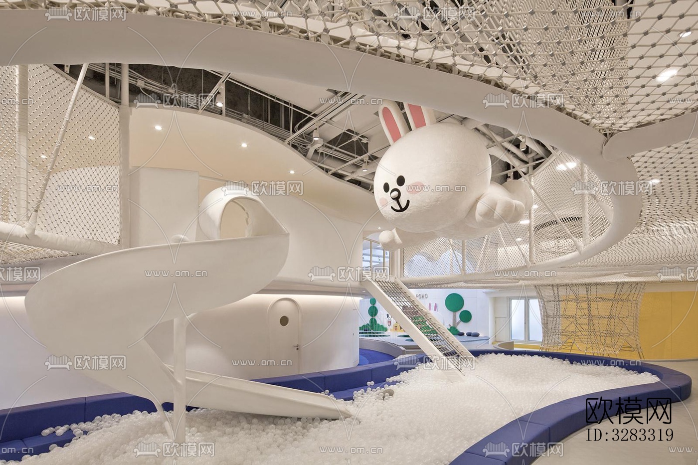 现代儿童游乐效果图下载（渲染图1）