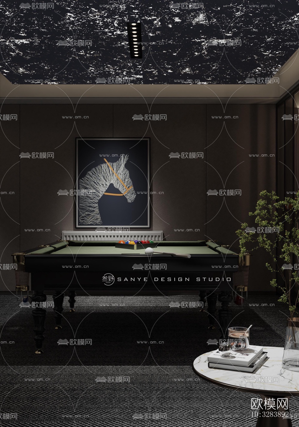 现代客餐厅效果图下载（渲染图2）