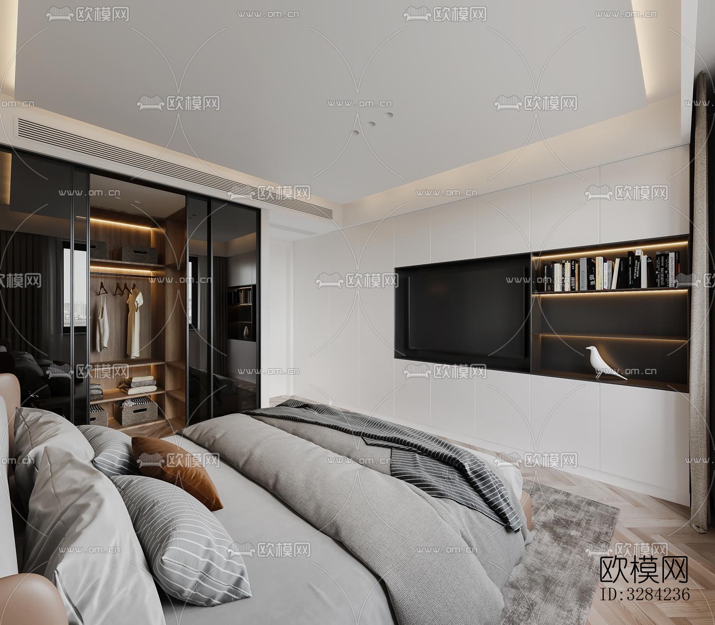 现代客餐厅效果图下载（渲染图6）