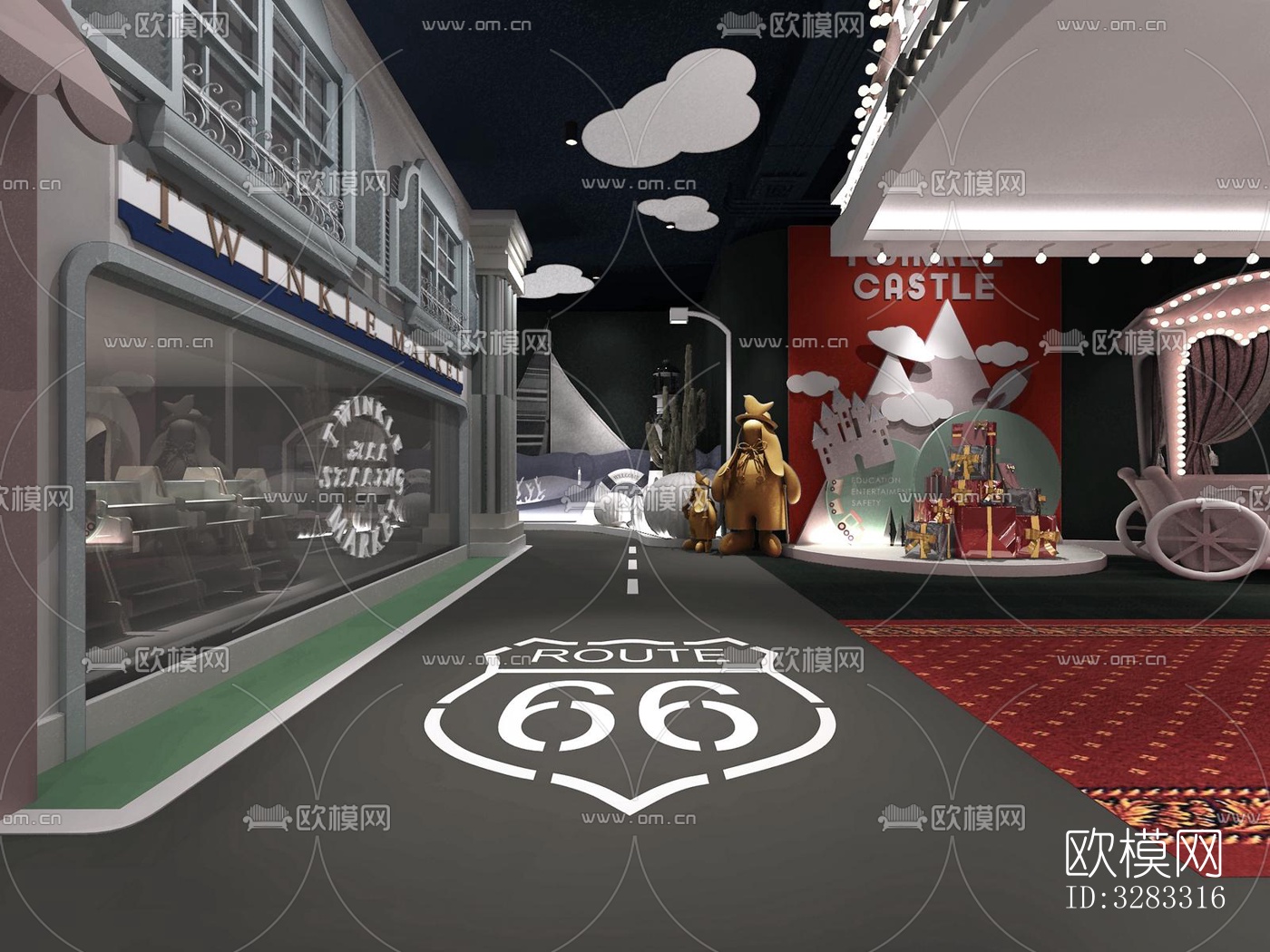 现代儿童游乐效果图下载（渲染图2）