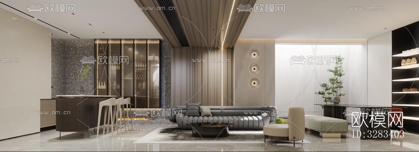 现代别墅效果图下载（渲染图3）