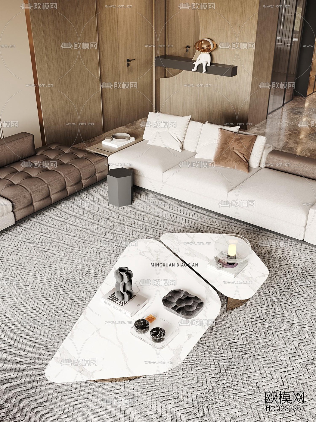 现代客餐厅效果图下载（渲染图7）