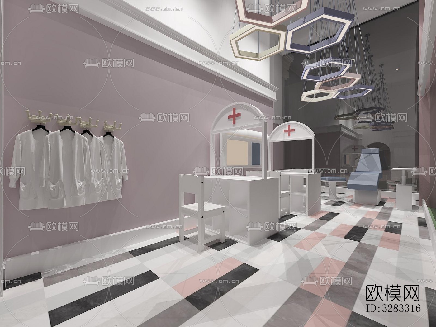 现代儿童游乐效果图下载（渲染图18）