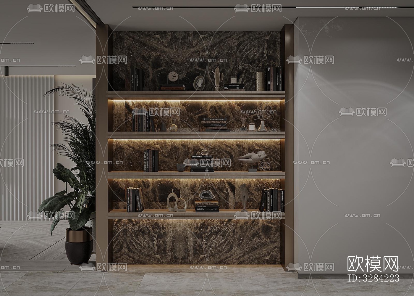 现代客餐厅效果图下载（渲染图5）