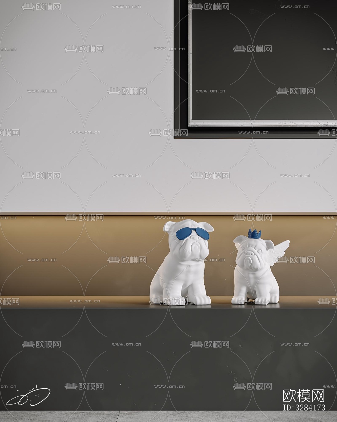 现代客餐厅效果图下载（渲染图4）