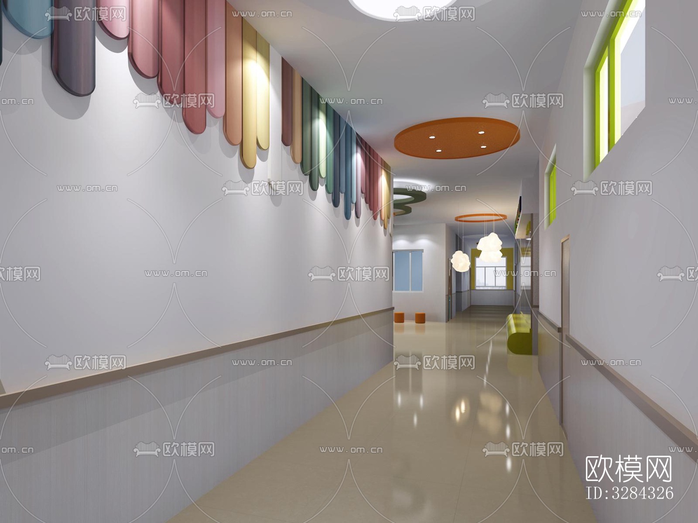 现代幼儿园效果图下载（渲染图7）