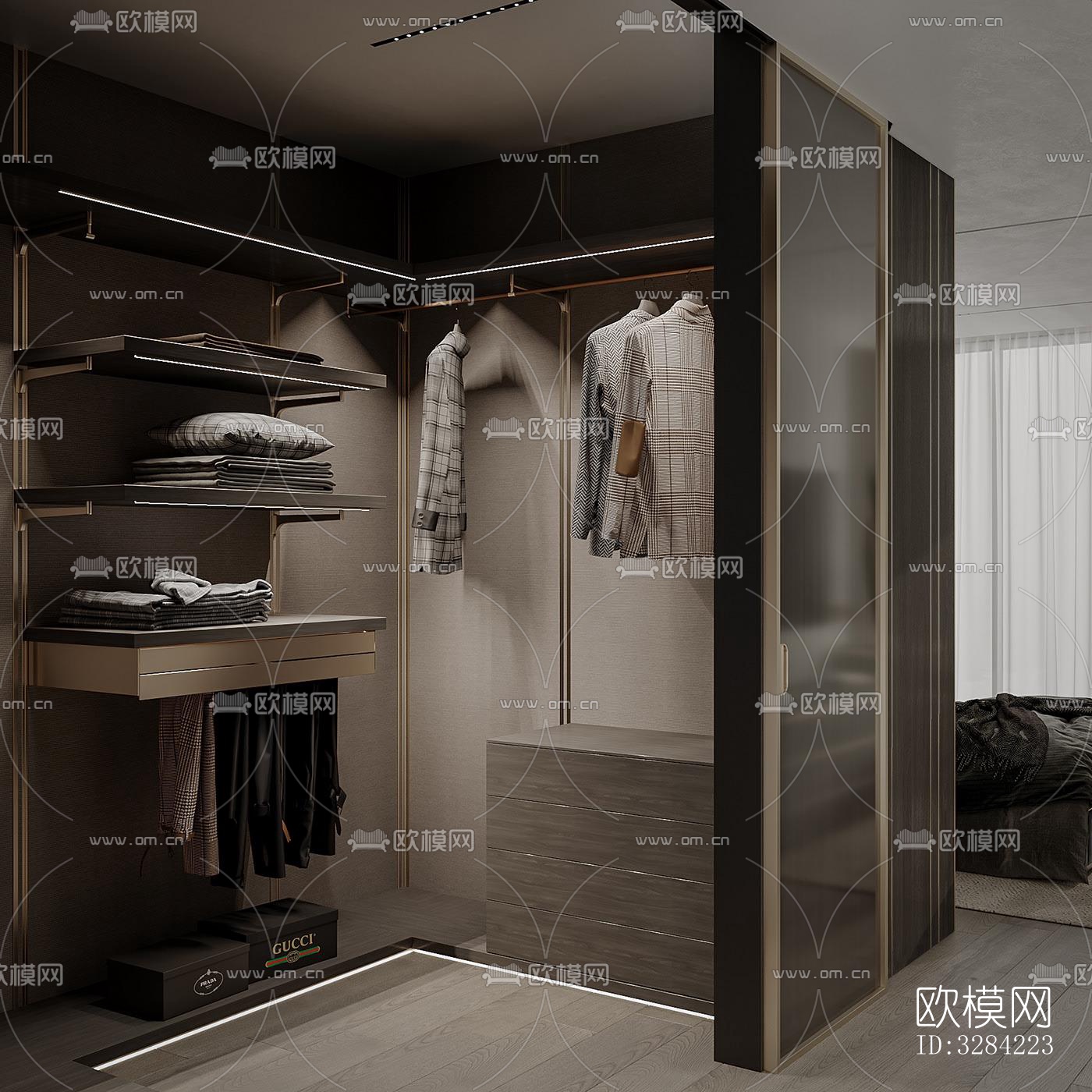 现代客餐厅效果图下载（渲染图3）