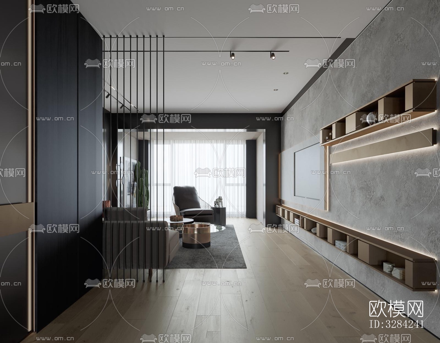 现代客餐厅效果图下载（渲染图10）