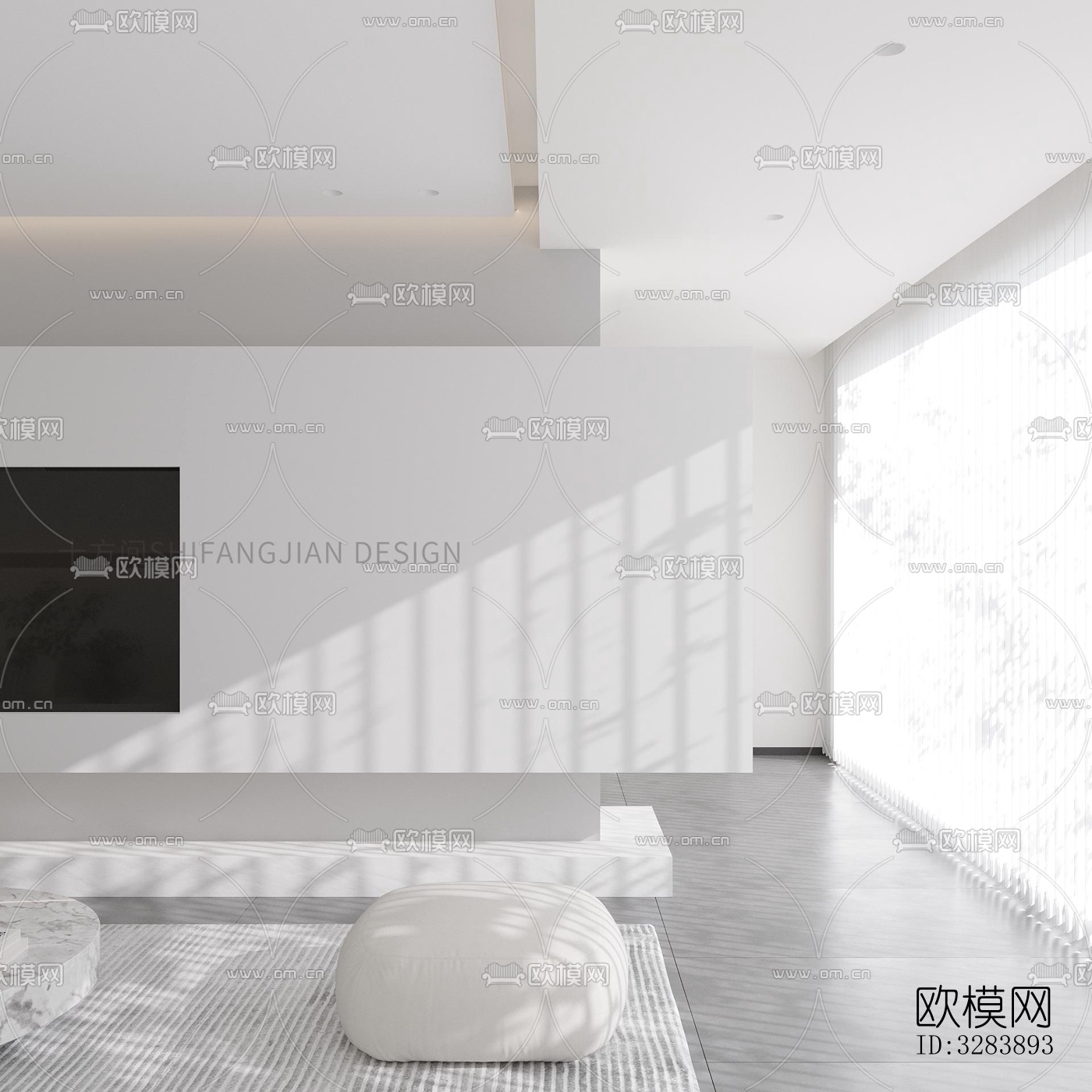 现代客餐厅效果图下载（渲染图3）