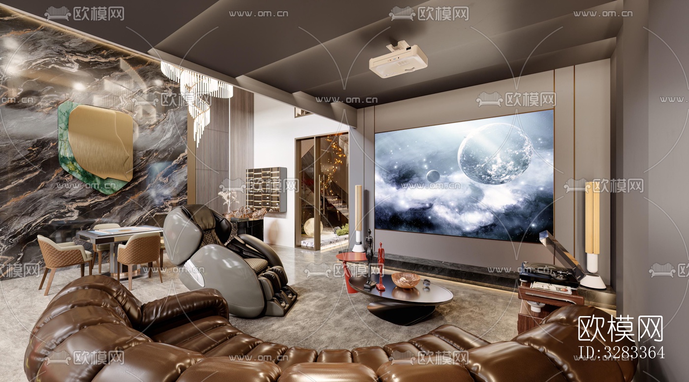 后现代别墅效果图下载（渲染图9）