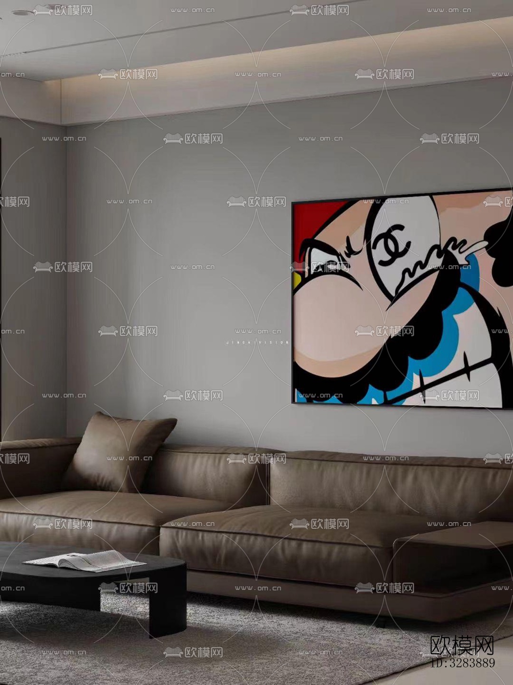 现代客餐厅效果图下载（渲染图6）