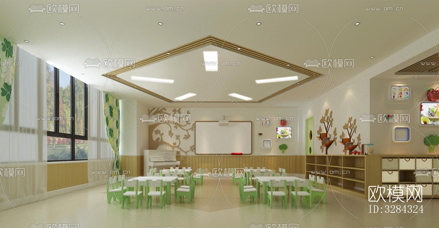 现代幼儿园效果图下载（渲染图8）