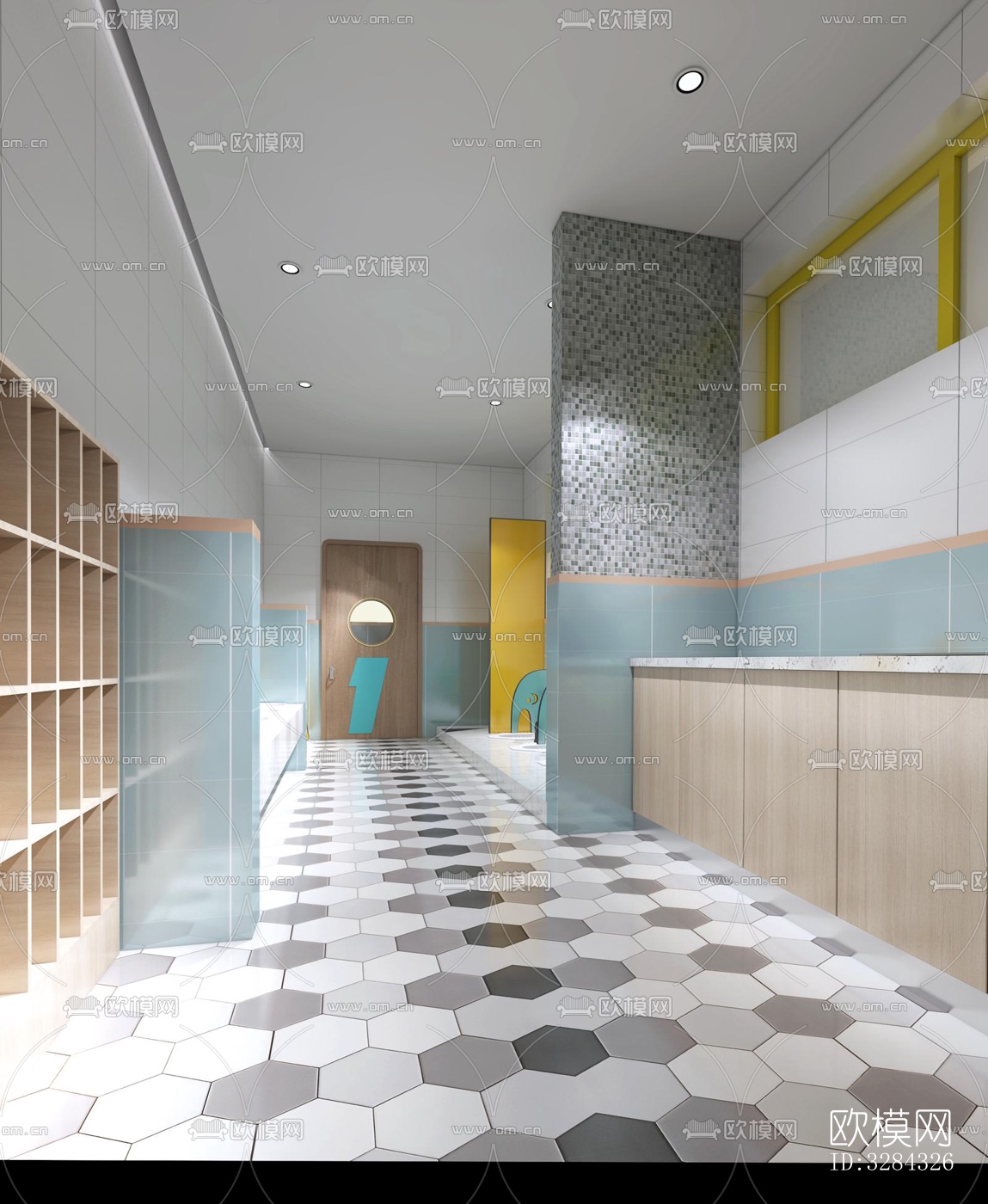 现代幼儿园效果图下载（渲染图4）