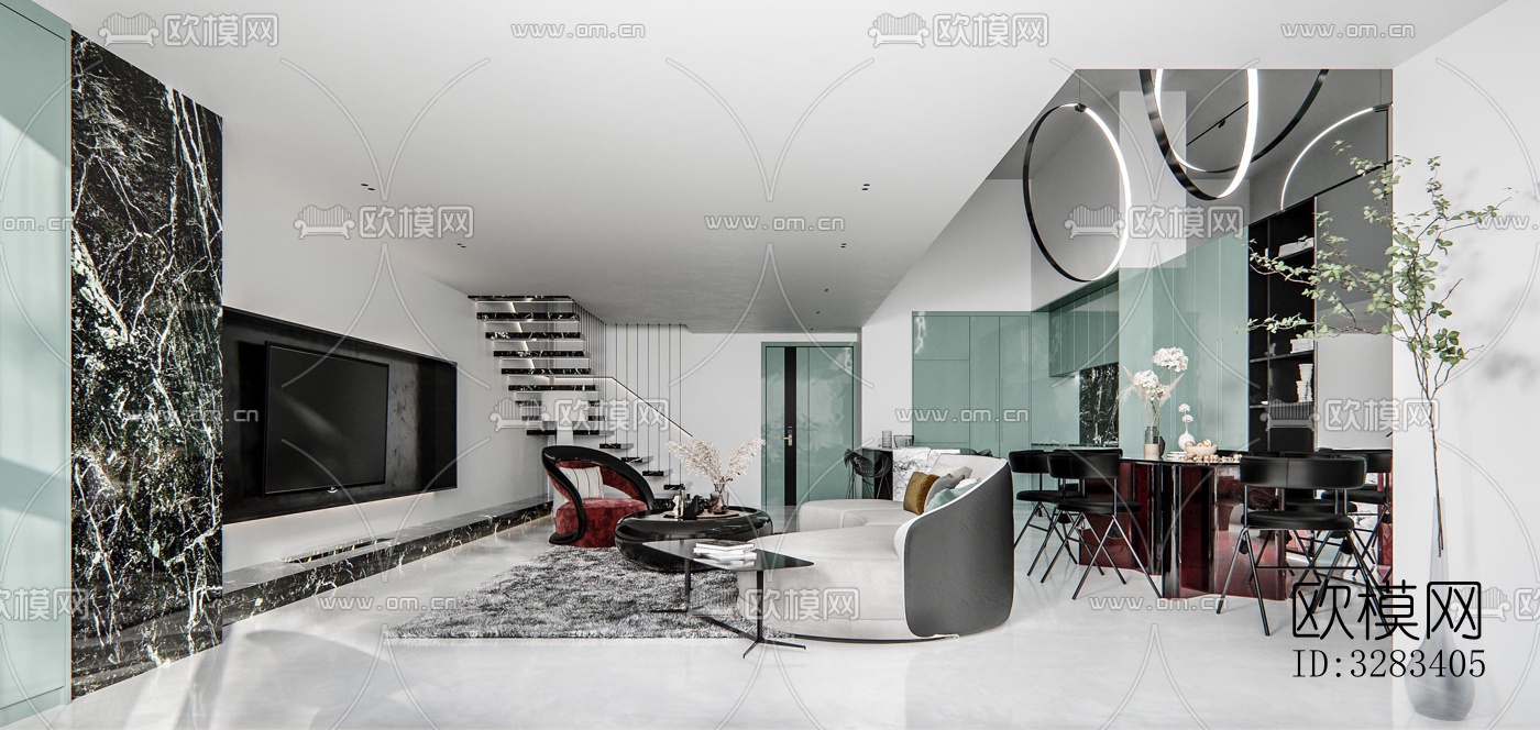 现代别墅效果图下载（渲染图9）