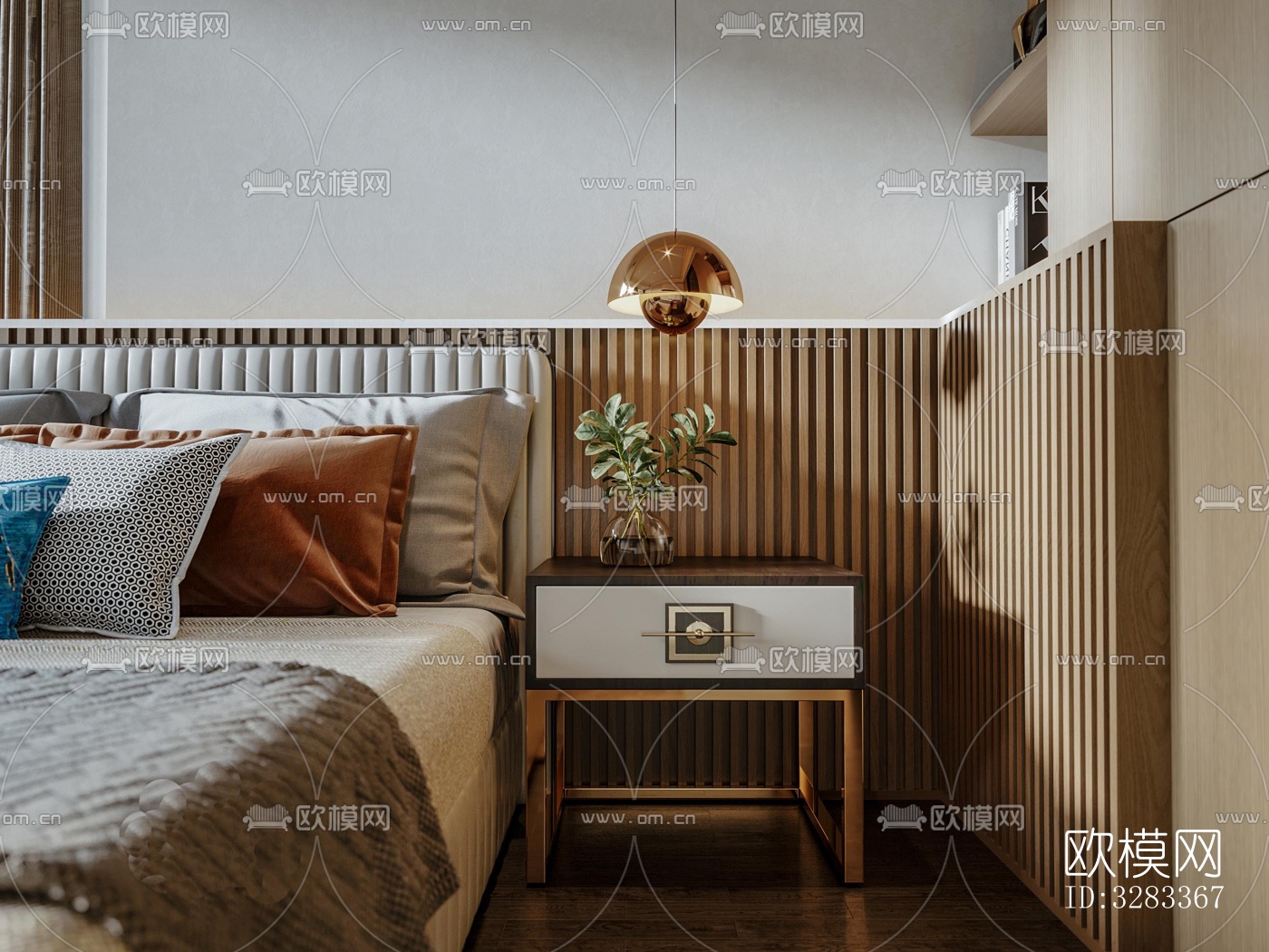 新中式别墅效果图下载（渲染图12）