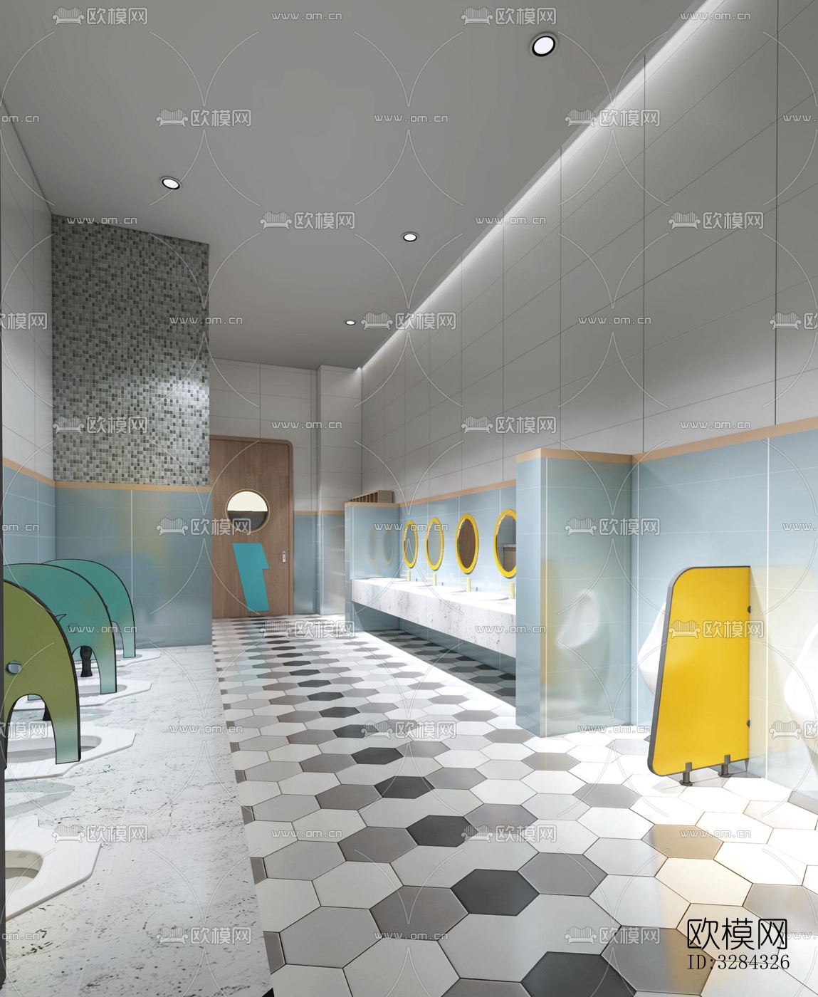 现代幼儿园效果图下载（渲染图3）