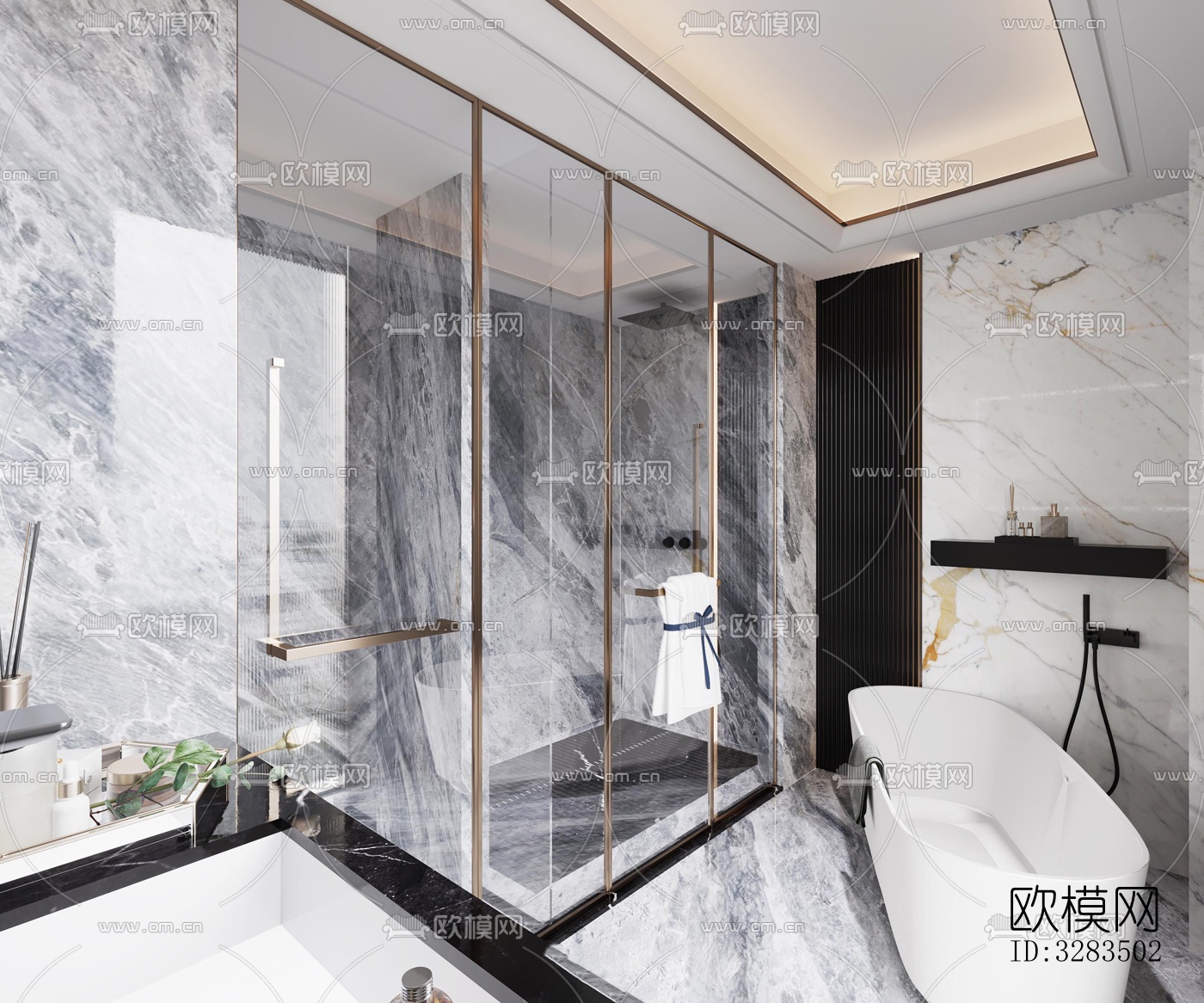 现代卧室效果图下载（渲染图2）