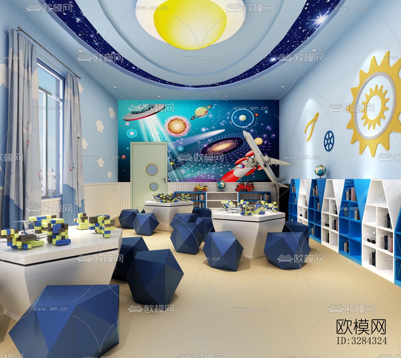 现代幼儿园效果图下载（渲染图10）