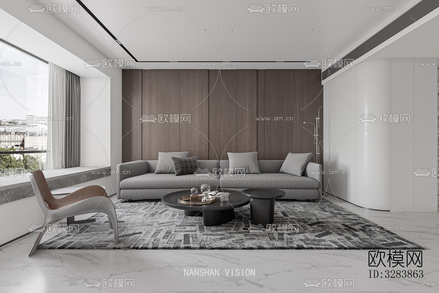 现代客餐厅效果图下载（渲染图12）