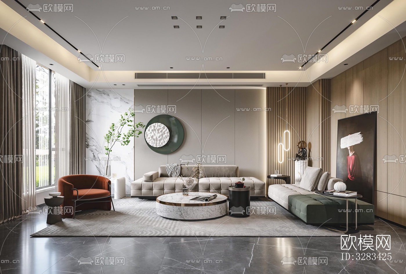 现代别墅效果图下载（渲染图8）