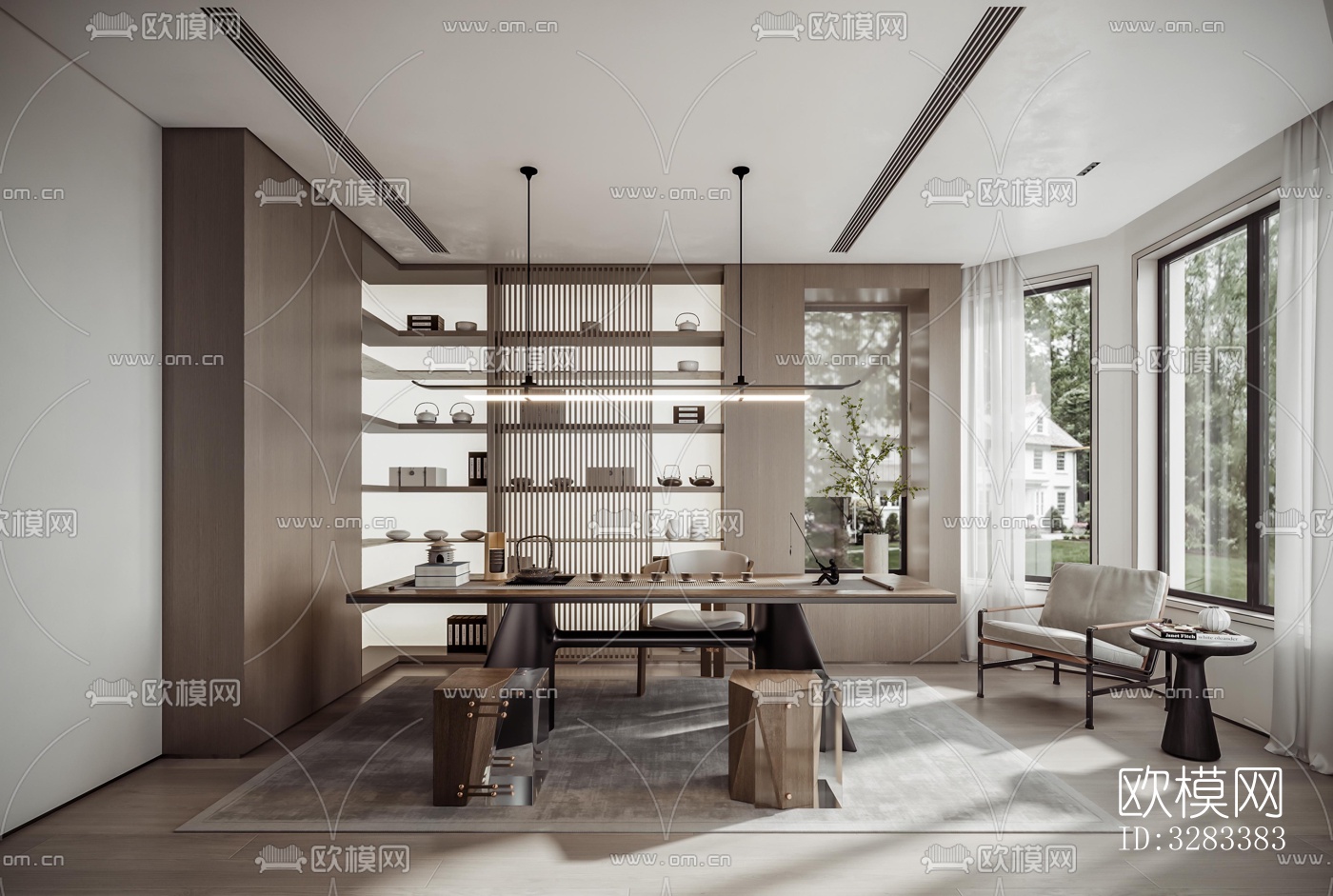 现代别墅效果图下载（渲染图1）