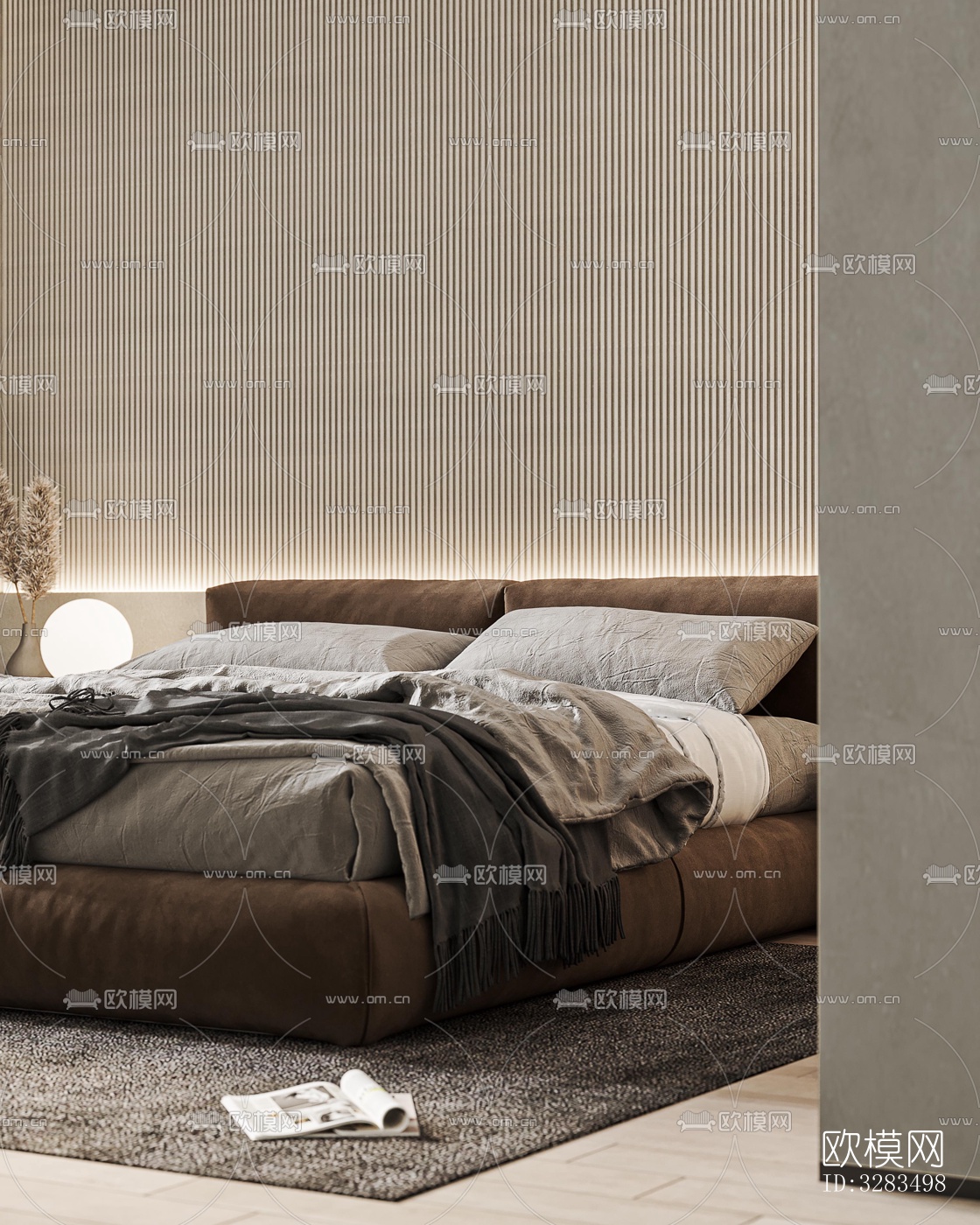 现代卧室效果图下载（渲染图5）