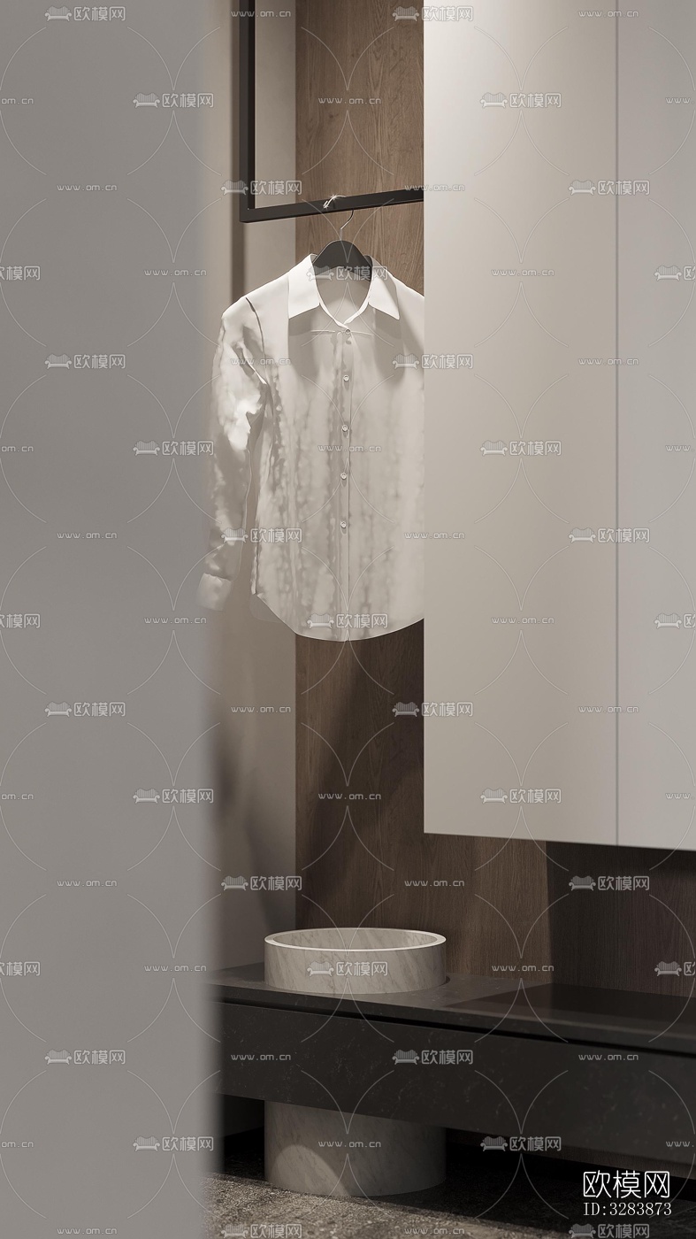 现代客餐厅效果图下载（渲染图3）