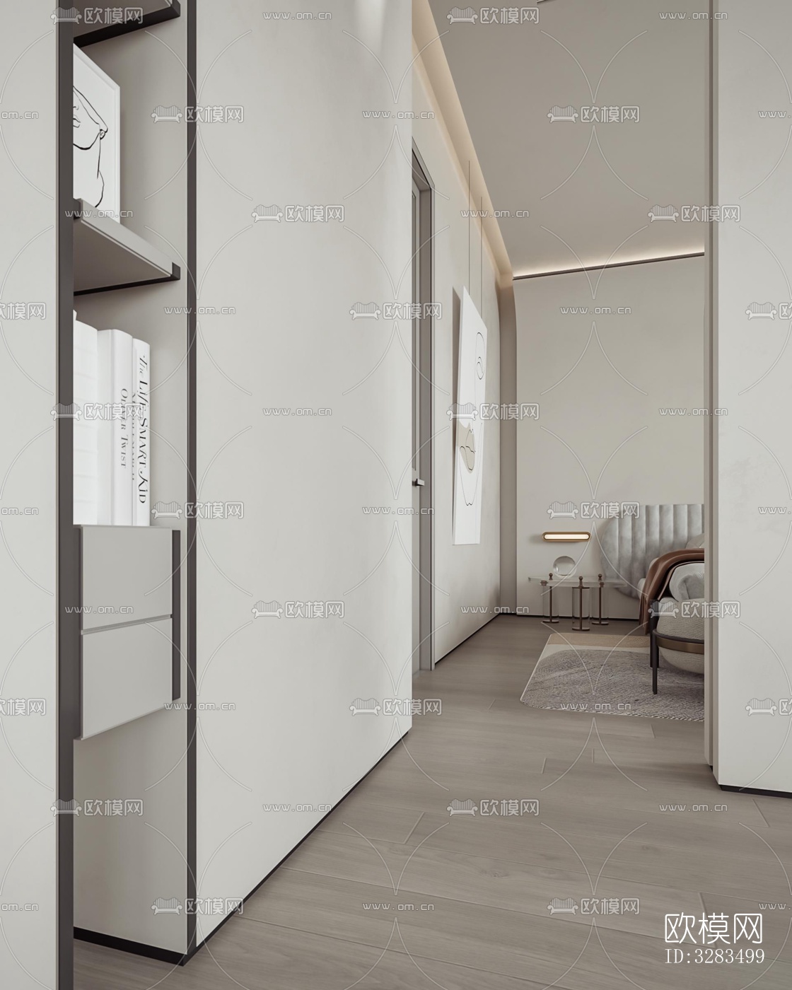 现代卧室效果图下载（渲染图2）