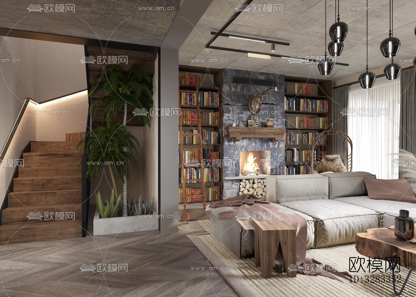 东南亚别墅效果图下载（渲染图7）