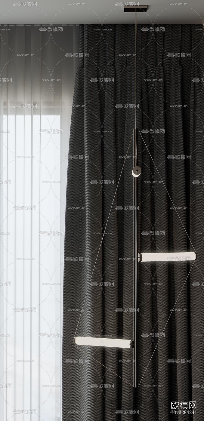 现代客餐厅效果图下载（渲染图7）