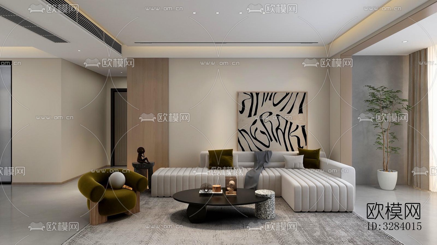 现代客餐厅效果图下载（渲染图5）