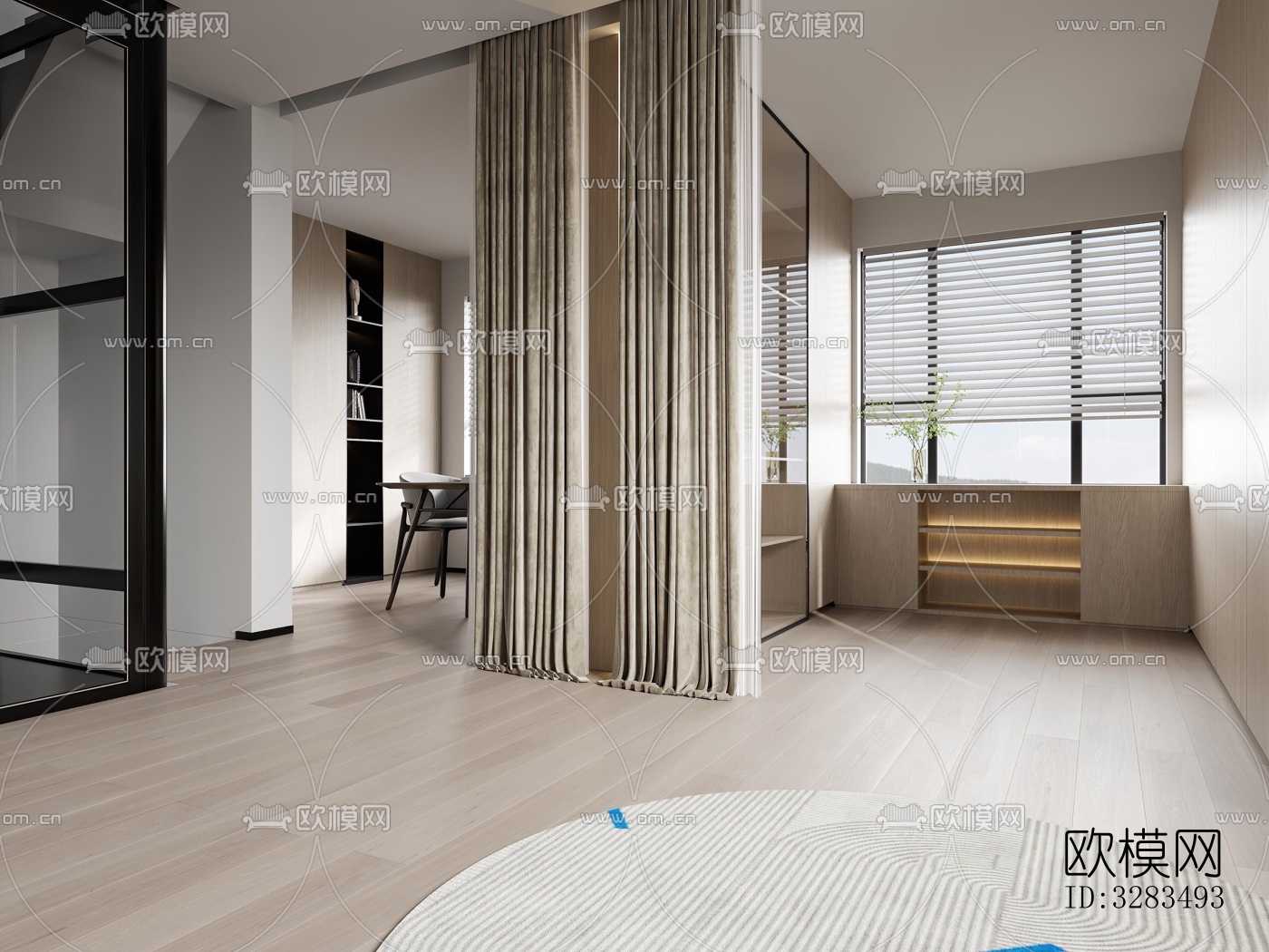 现代卧室效果图下载（渲染图2）